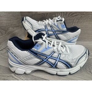 VTG Asics Gel 180TR White Blue Running Shoes Womens Sz 7 Sneakers S352N